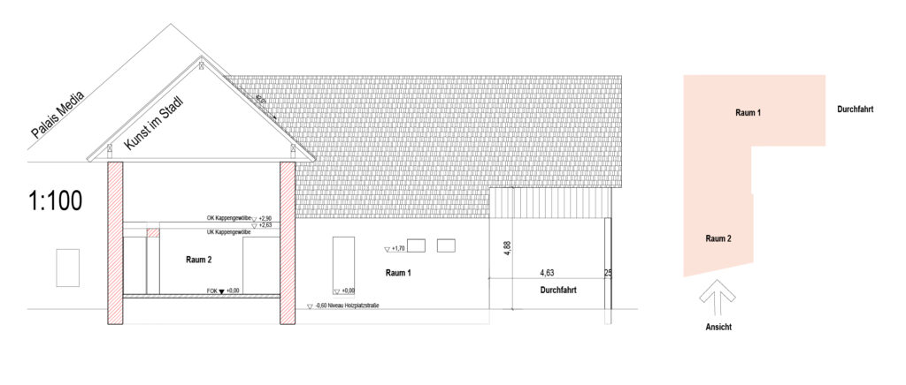 Räume mieten, Kunst im Stadl Seitenansicht 1