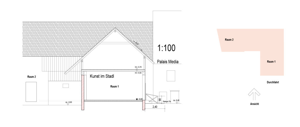 Räume mieten, Kunst im Stadl Seitenansicht 2
